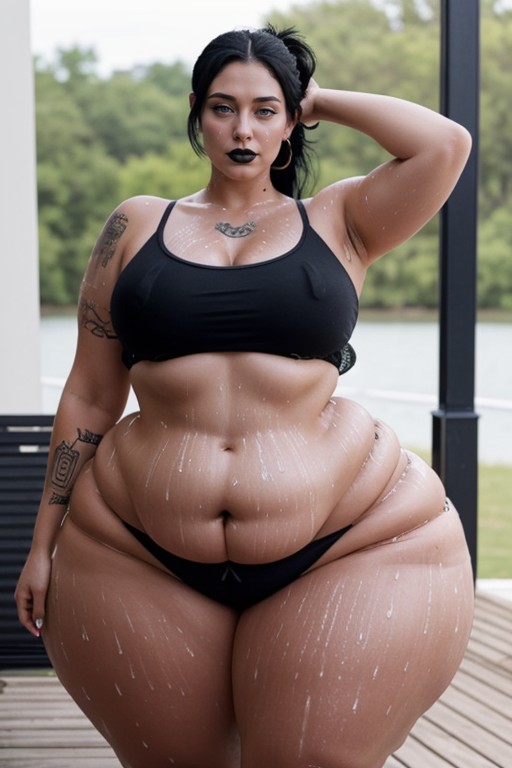 Gigantic Legs, Goth, Naked AI Porn