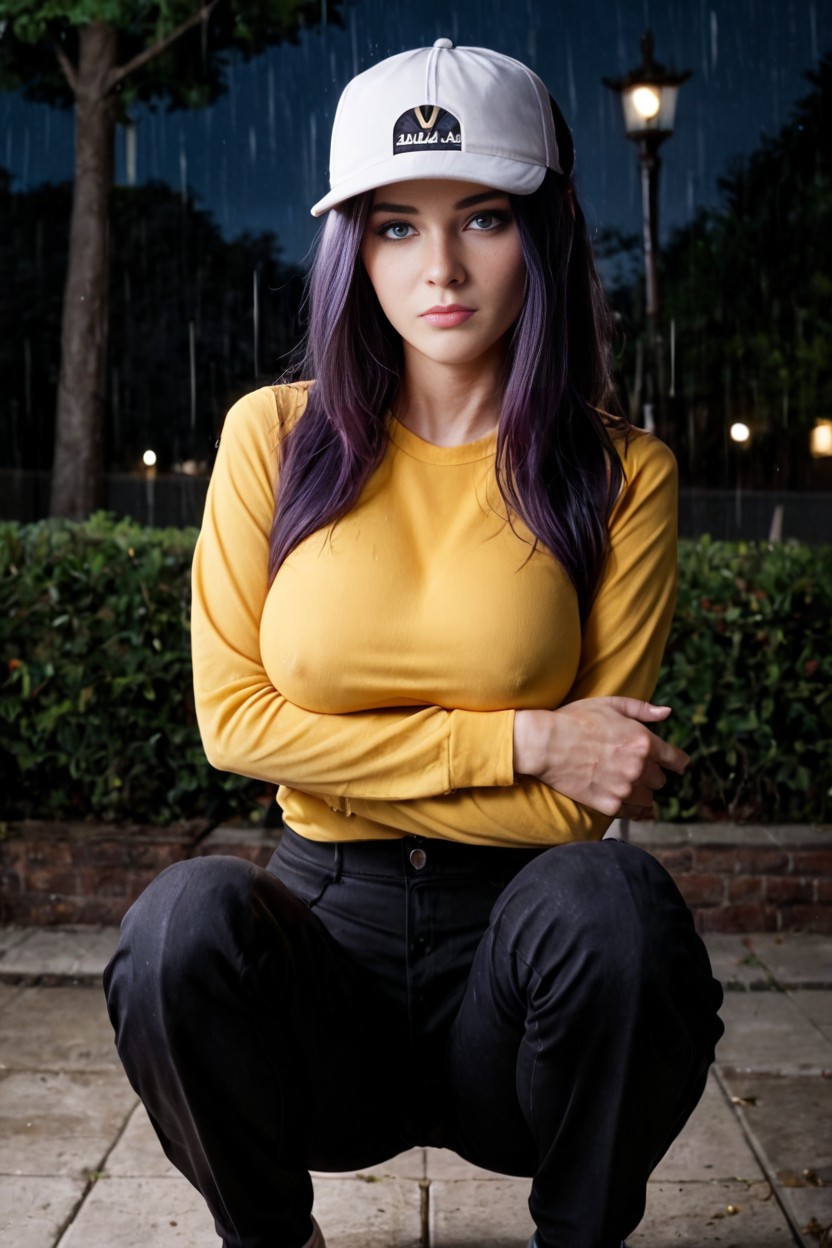 Harem, Yellow Shirt, Night AI Porn