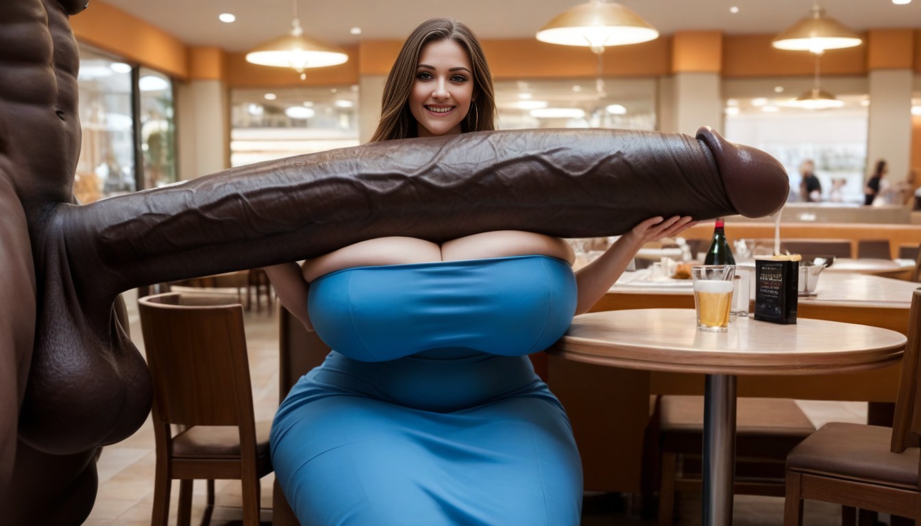 Veiny Cock, Hyper Length Black Cock, Cock Awe AI Porn