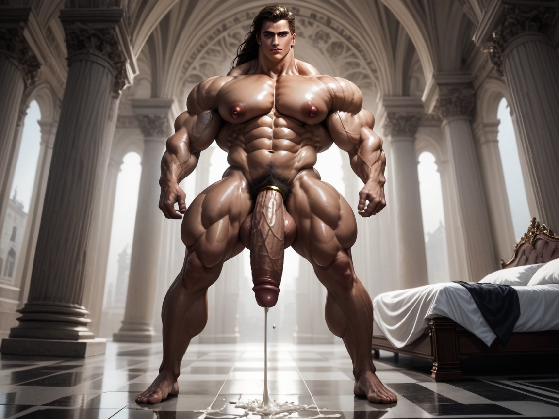 Giant, Cock Ring, Gigantic Pectorals AI Gay Porn