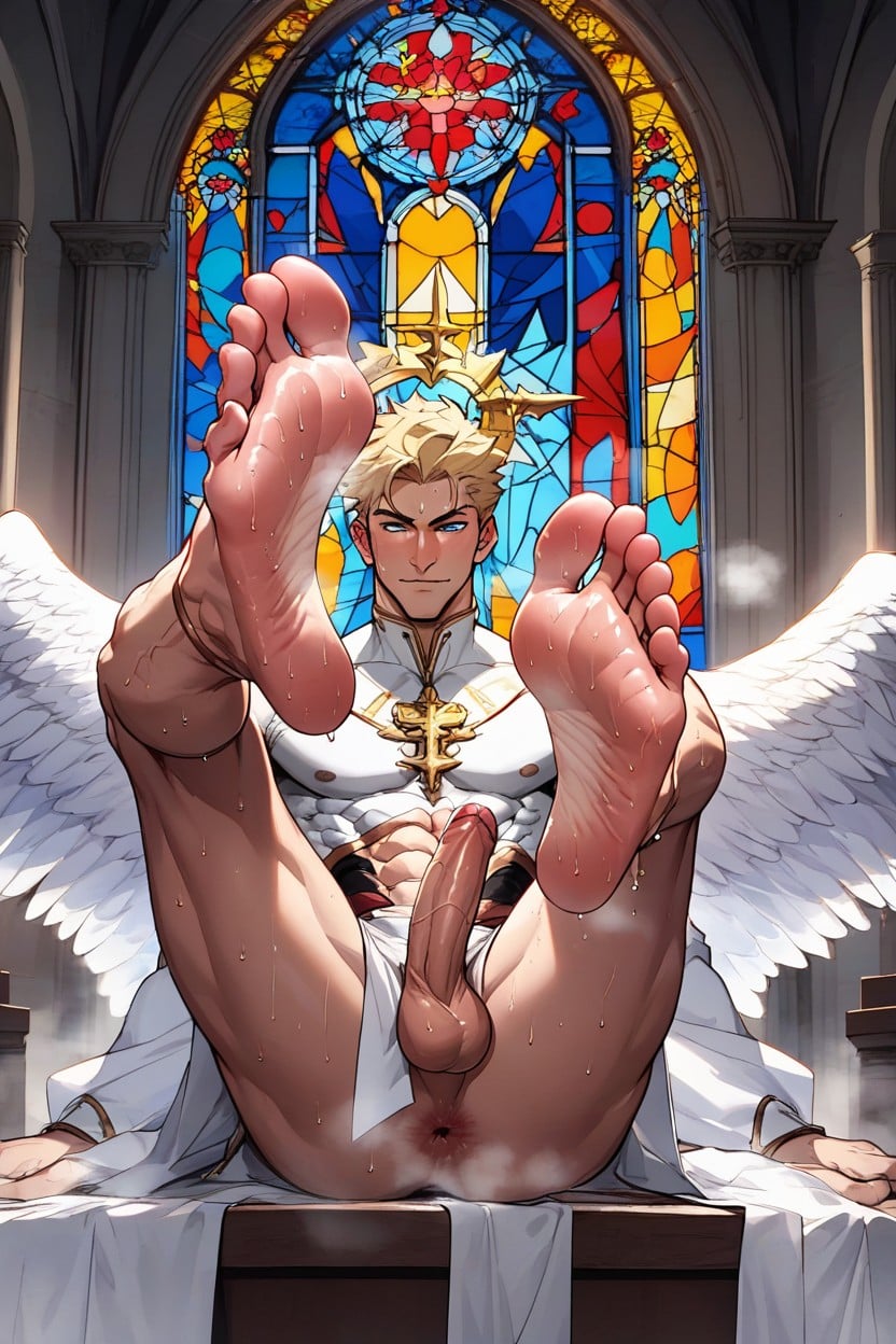 Huge Feet, Barracks Setting, High Resolution AI Gay Porn