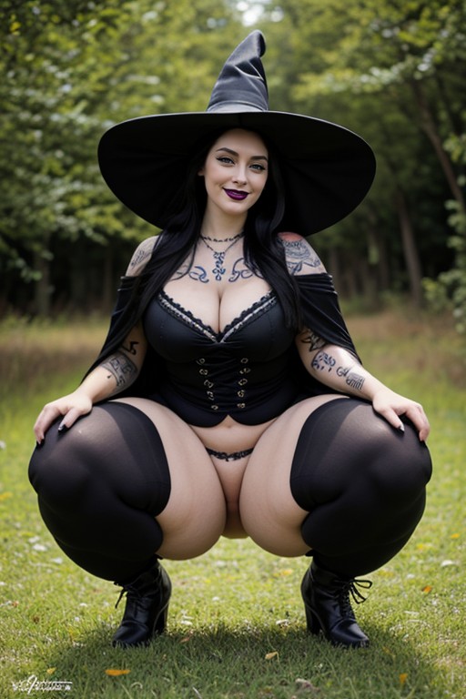 Tattoos On Arms, Inner Thighs Visible, Chubby Arms AI Porn