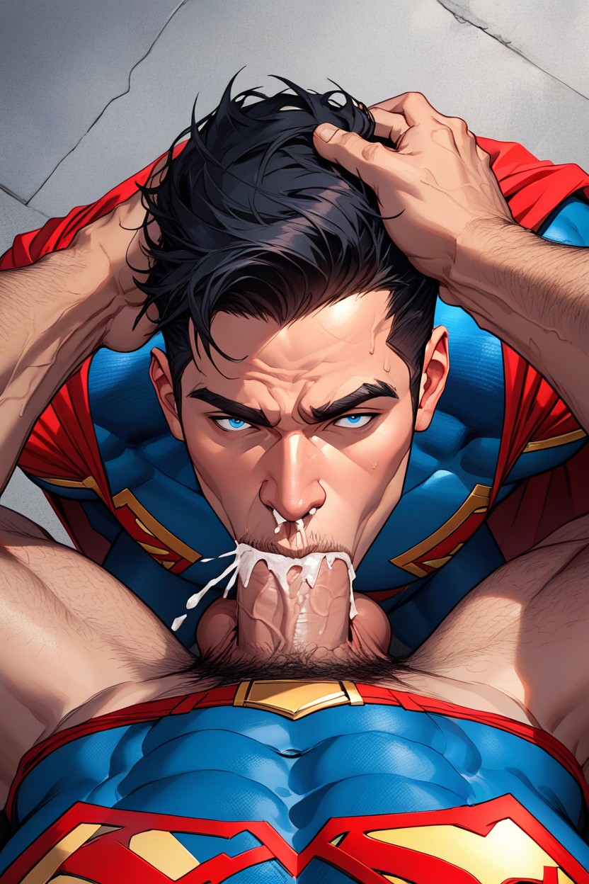 Throating, Superman, Smooth Face AI Gay Porn