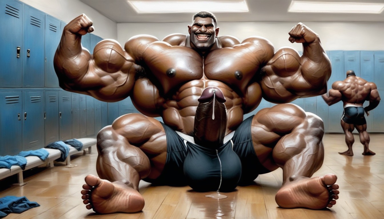 1 Person, Cock Inside Briefs, Hyper Bodybuilder AI Gay Porn