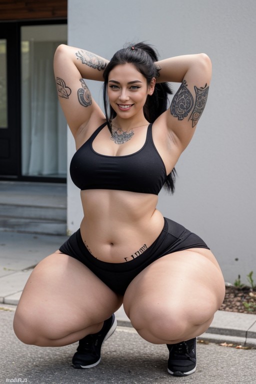Extremely Large Thighs, Massive Legs, Massive Ass AI Porn