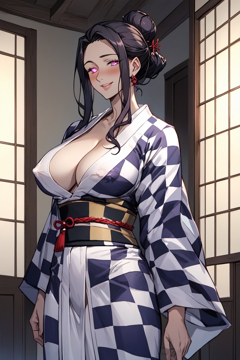 Bedroom, Deep Décolleté, Horny Hentai AI Porn