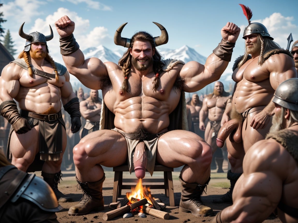 Hyper Hairy Bodies, Covered In Dirt And Mud, Perfect Anatomy AI Gay Porn