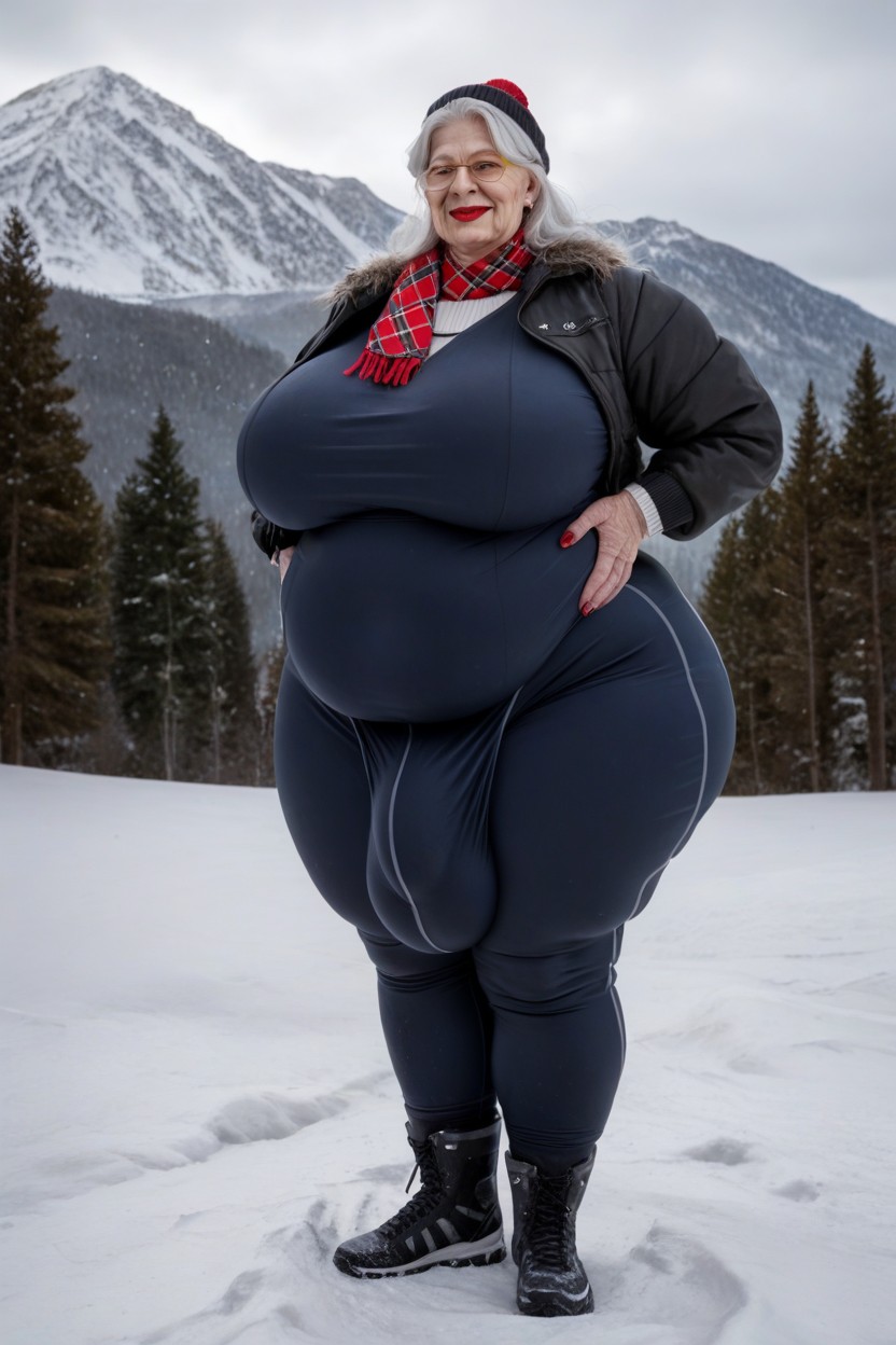 Jacket, Ssbbw, Large Long Bulge Through Clothing Shemale AI Porn