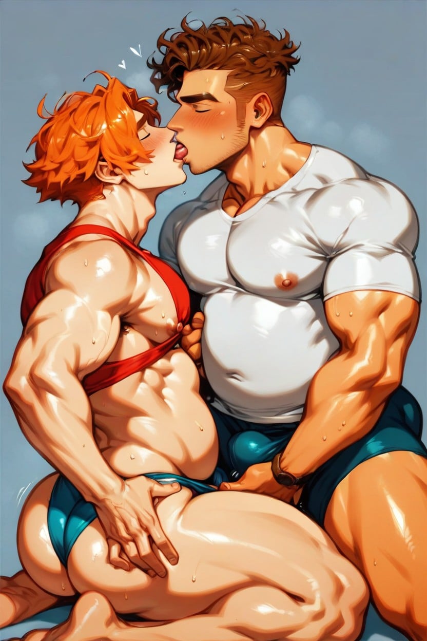 Muscular Man, Gigantic, Thick AI Gay Porn