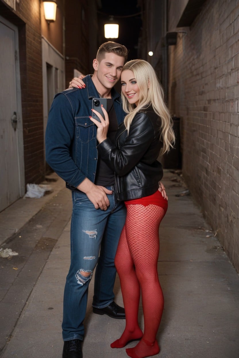 Straight, Mischievous (smiling While Blushing), His Hands Are On Her AI Porn