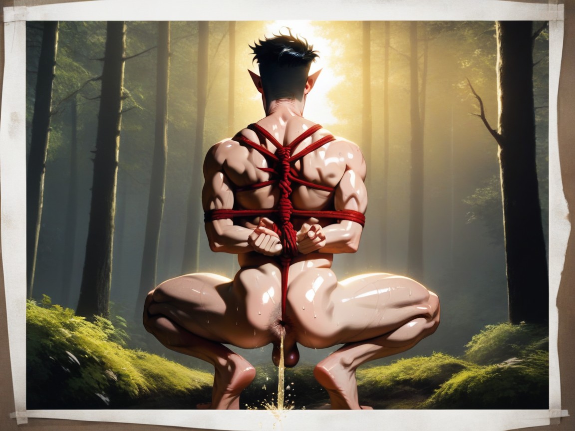 Thick Eyebrows, Light Body Hair, Harem AI Gay Porn