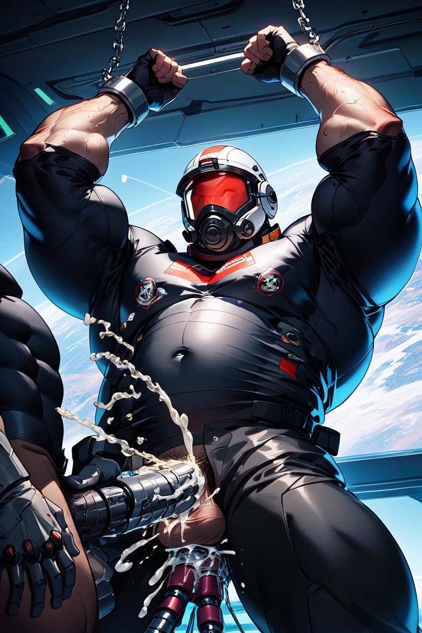 Space Suit, Skinny, Man AI Gay Porn