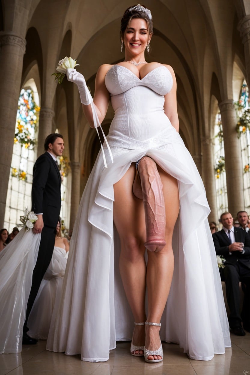 Wedding, Chapel, Extremely Long Penis Shemale AI Porn