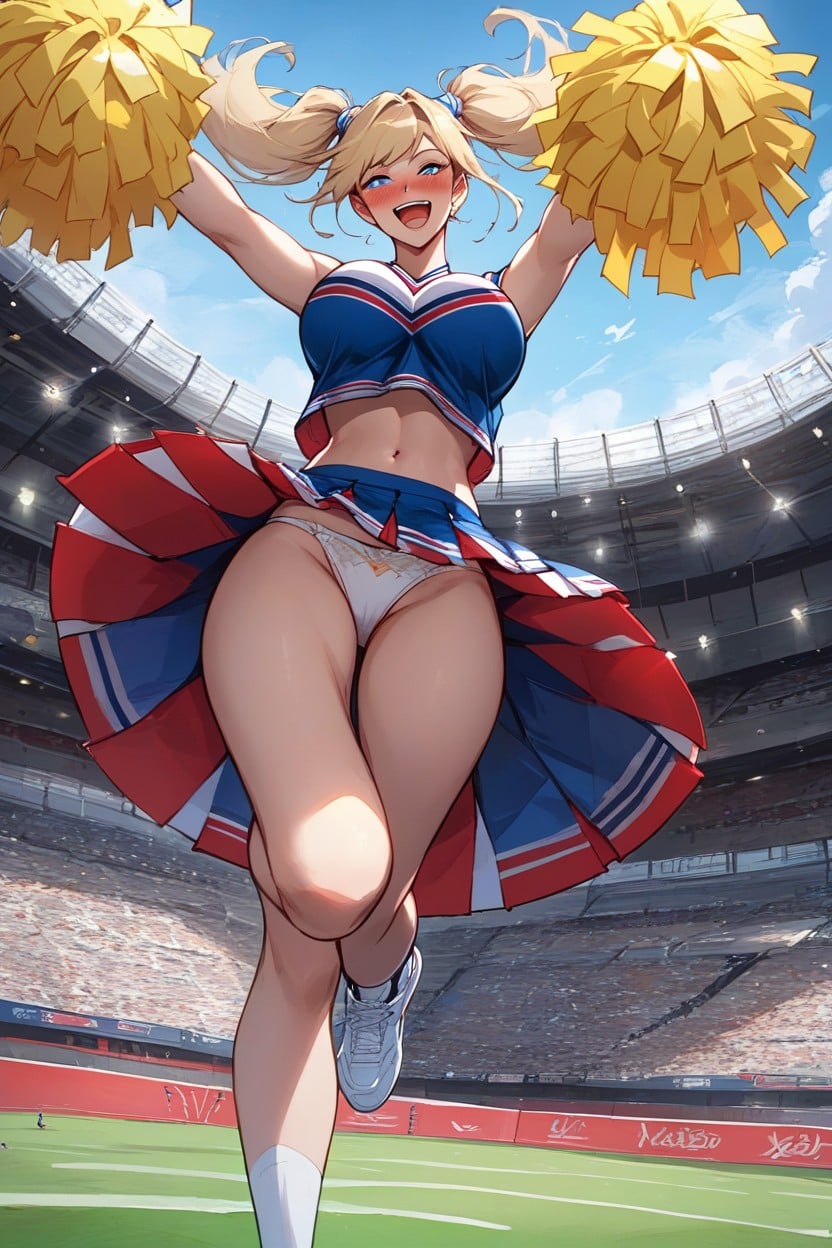 Nose Blush, Blue Eyes, Perfect Anatomy Hentai AI Porn