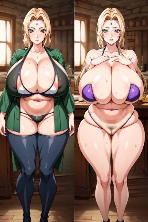 Big Breasts As Soft As Marshmallows, Split Screen, Beautiful Legs Hentai AI Porn