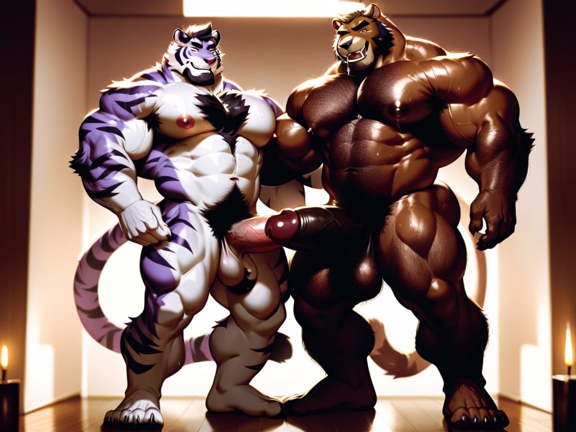 No Pussy, Hairy Torso, Large Ass Furry AI Porn