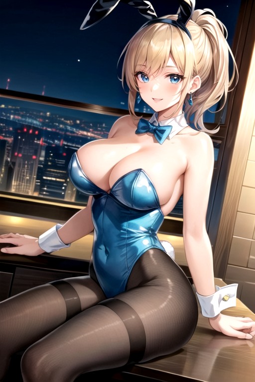 Detailed Skin, Wrist Cuffs, Blonde Middle Hair Hentai AI Porn