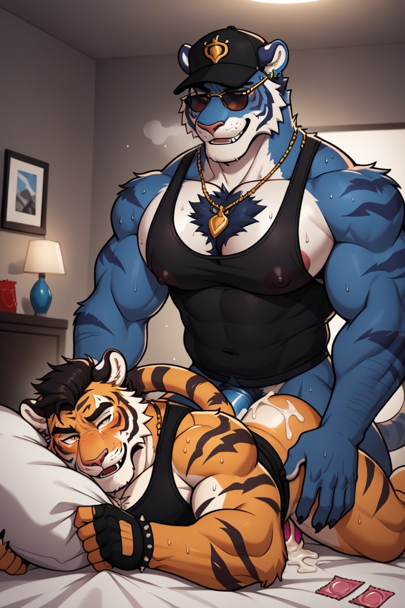Muscular, Dominant, Gay Sex Furry AI Porn