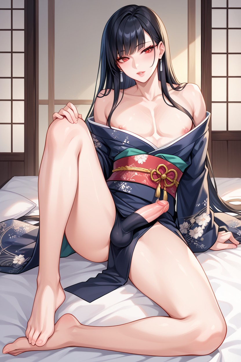 Sensual, Soft Lips, Red Eyes AI Porn