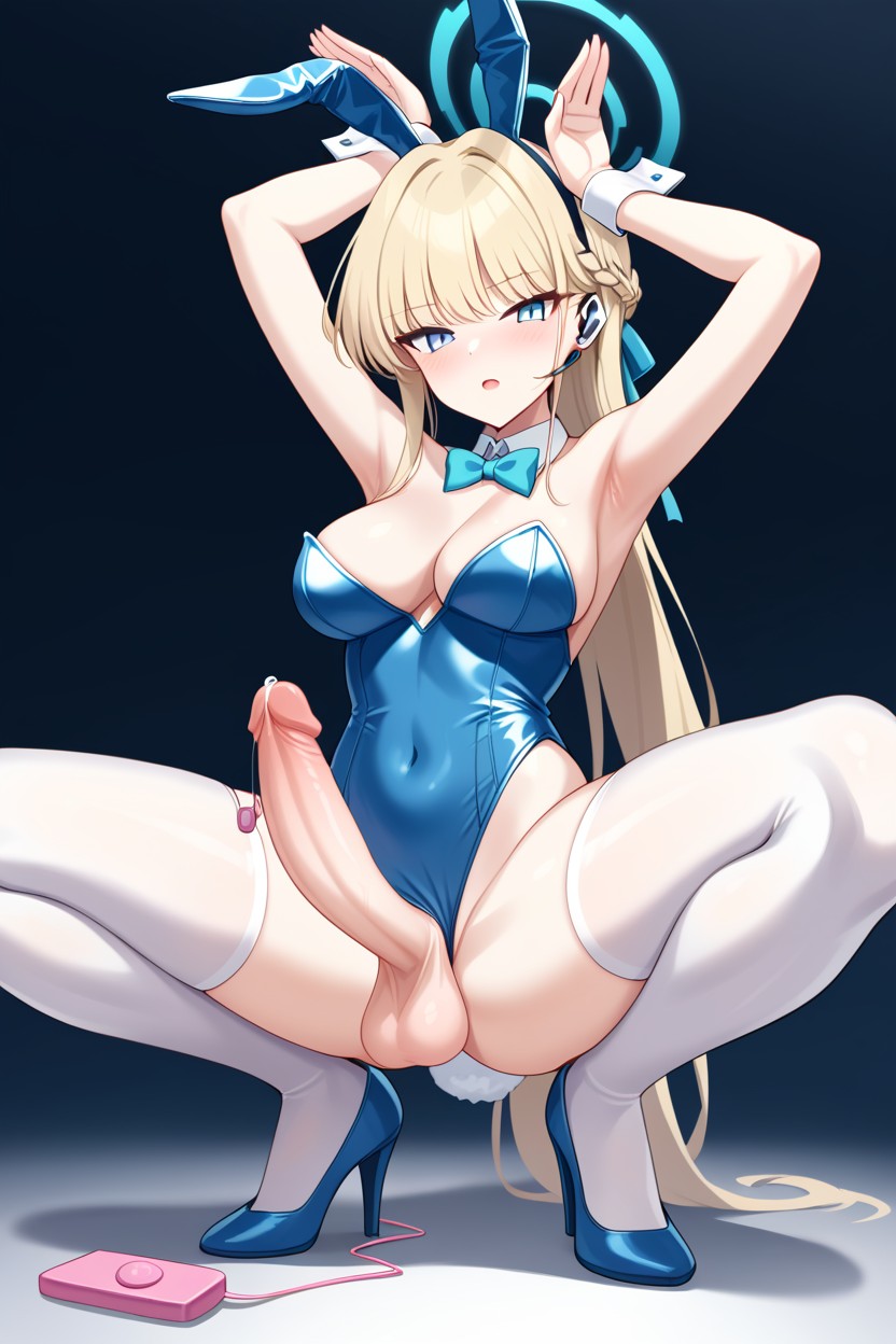 Squatting, Spread Legs, 1 Person Shemale AI Porn