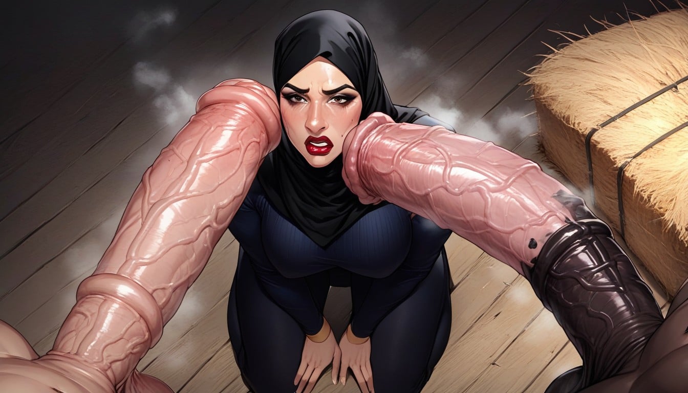 Dark Brown Eyes, Sweaty, Steaming Hentai AI Porn