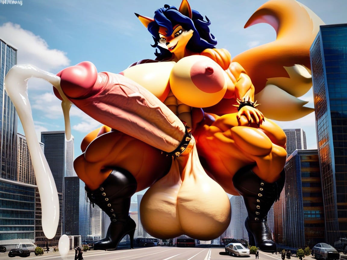 Sagging Balls, Face Detailed, Holding Cock Furry AI Porn