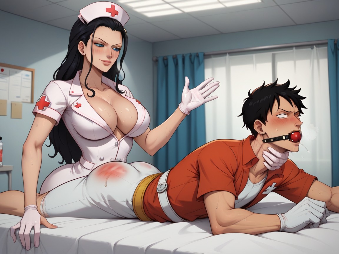 Submissive Luffy, Fingering Prostate, Luffy Fingered By Nami Hentai IA