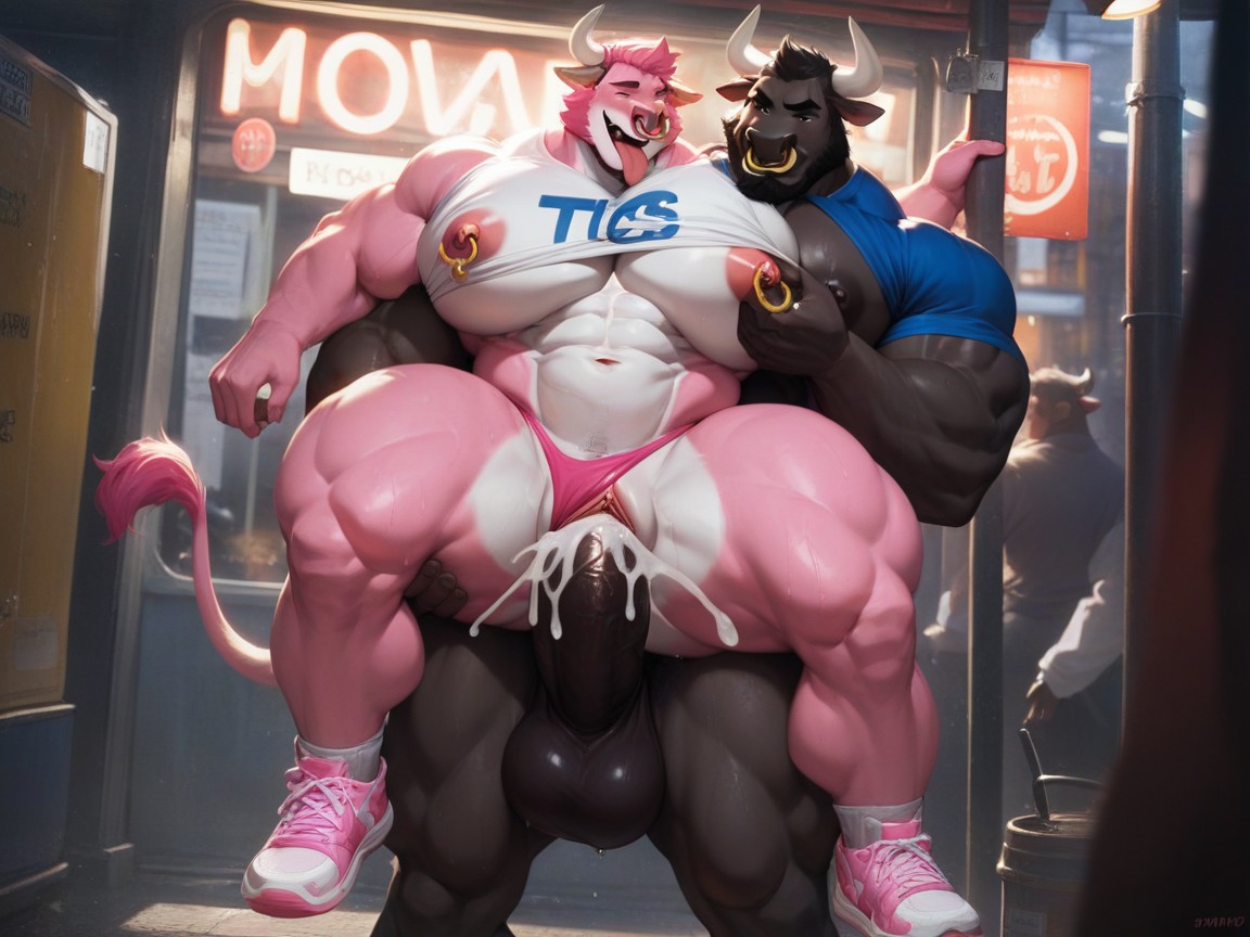 Orgasm, Two People, Big Muscle AI Gay Porn