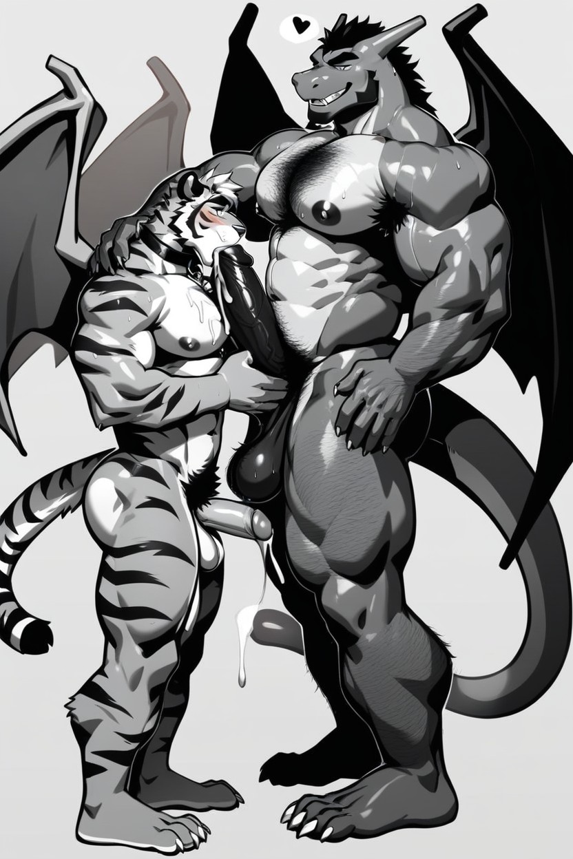 Hairy Sweaty Armpits, Tiger, Dialogue Furry AI Porn