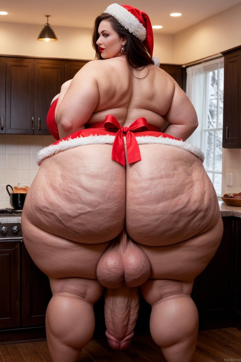 Gigantic Women, Sitting, Extreme Cellulite Shemale AI Porn