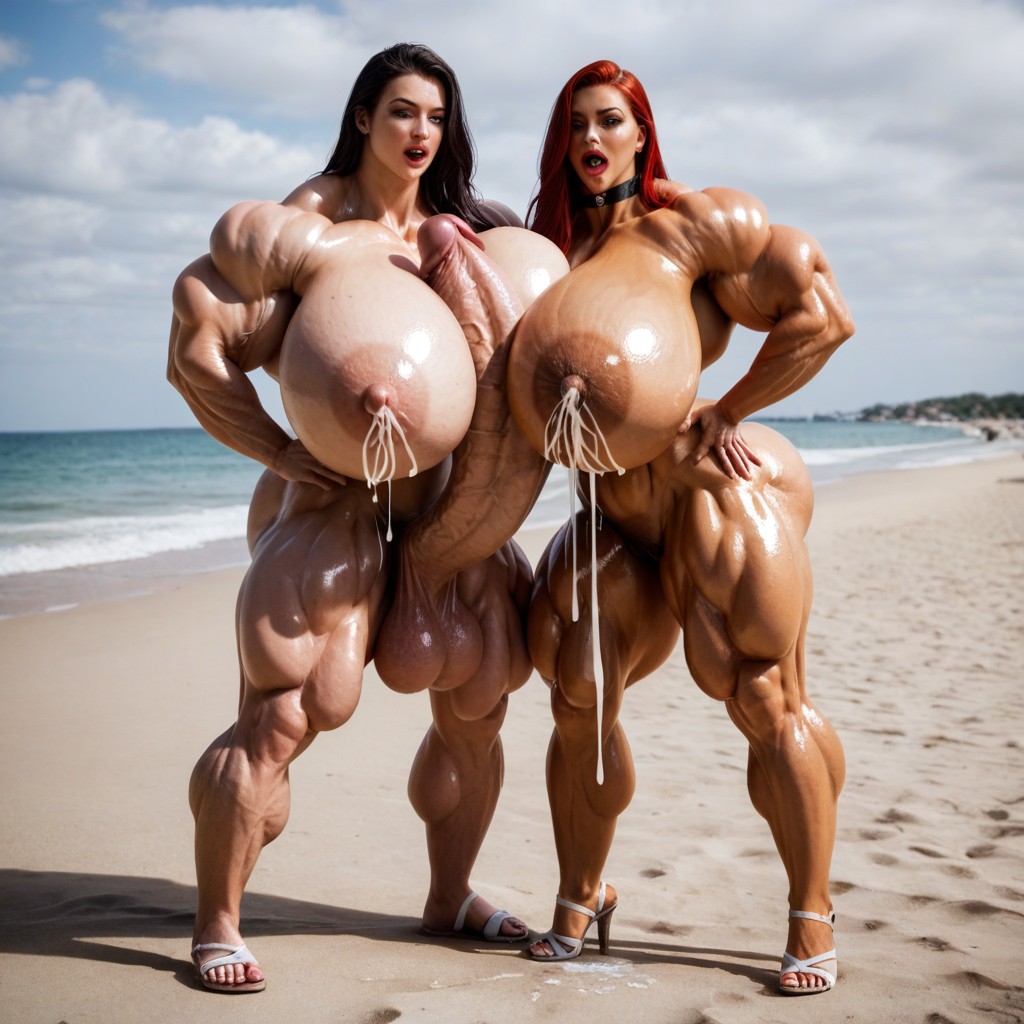 Cum, Ultra Busty, Photorealistic Shemale AI Porn