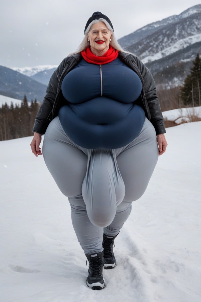 Extremely Wide Hips, Long Length, Extremely Large Ass Shemale AI Porn