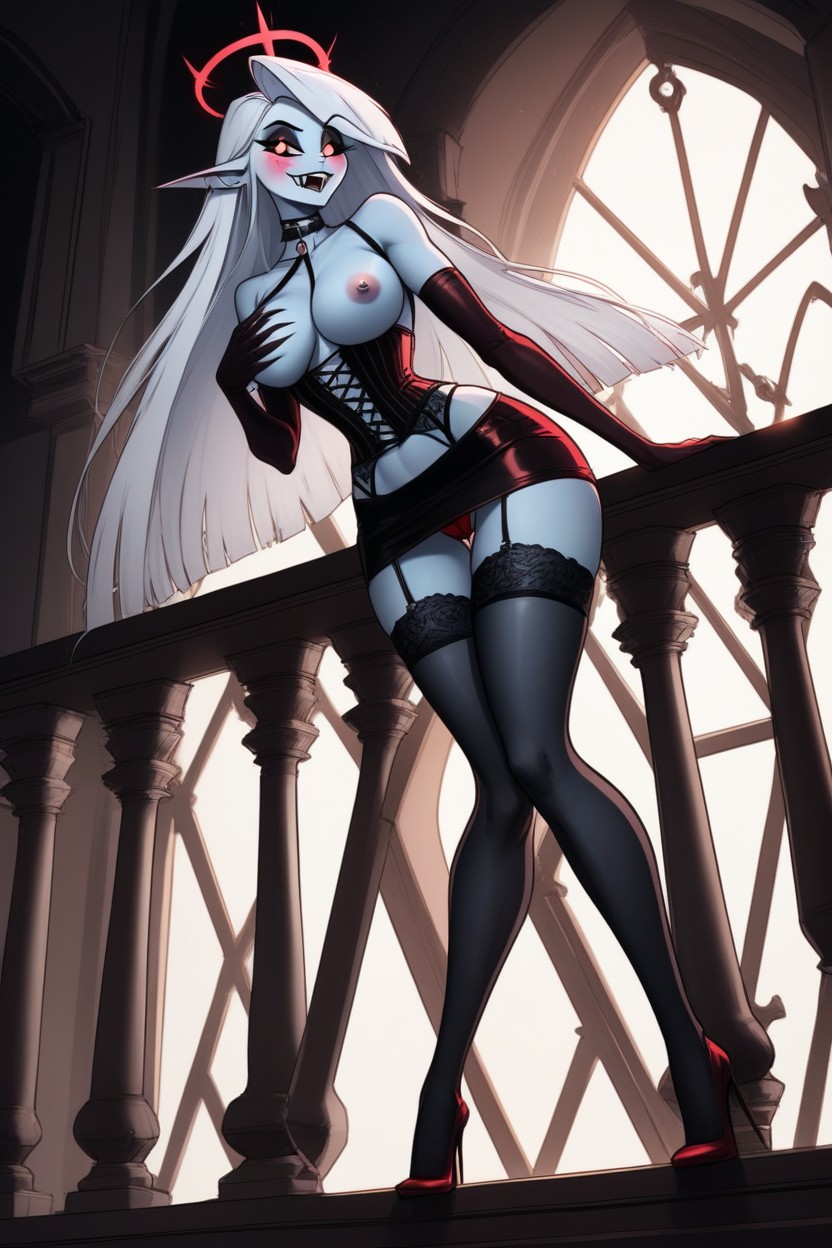 Black Angel Wings, 1 Person, Long Length Furry AI Porn