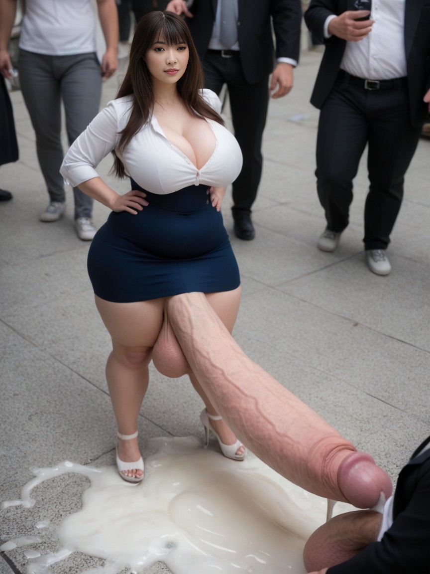 Cock Bigger Than Leg, Massive Balls, Hyper Thick Cock AI Porn