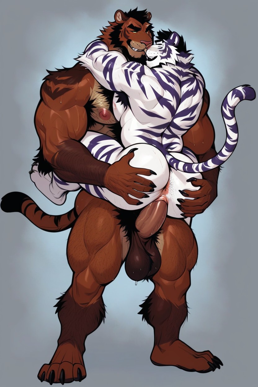 Massive, Furry, Gay Cat Furry AI Porn