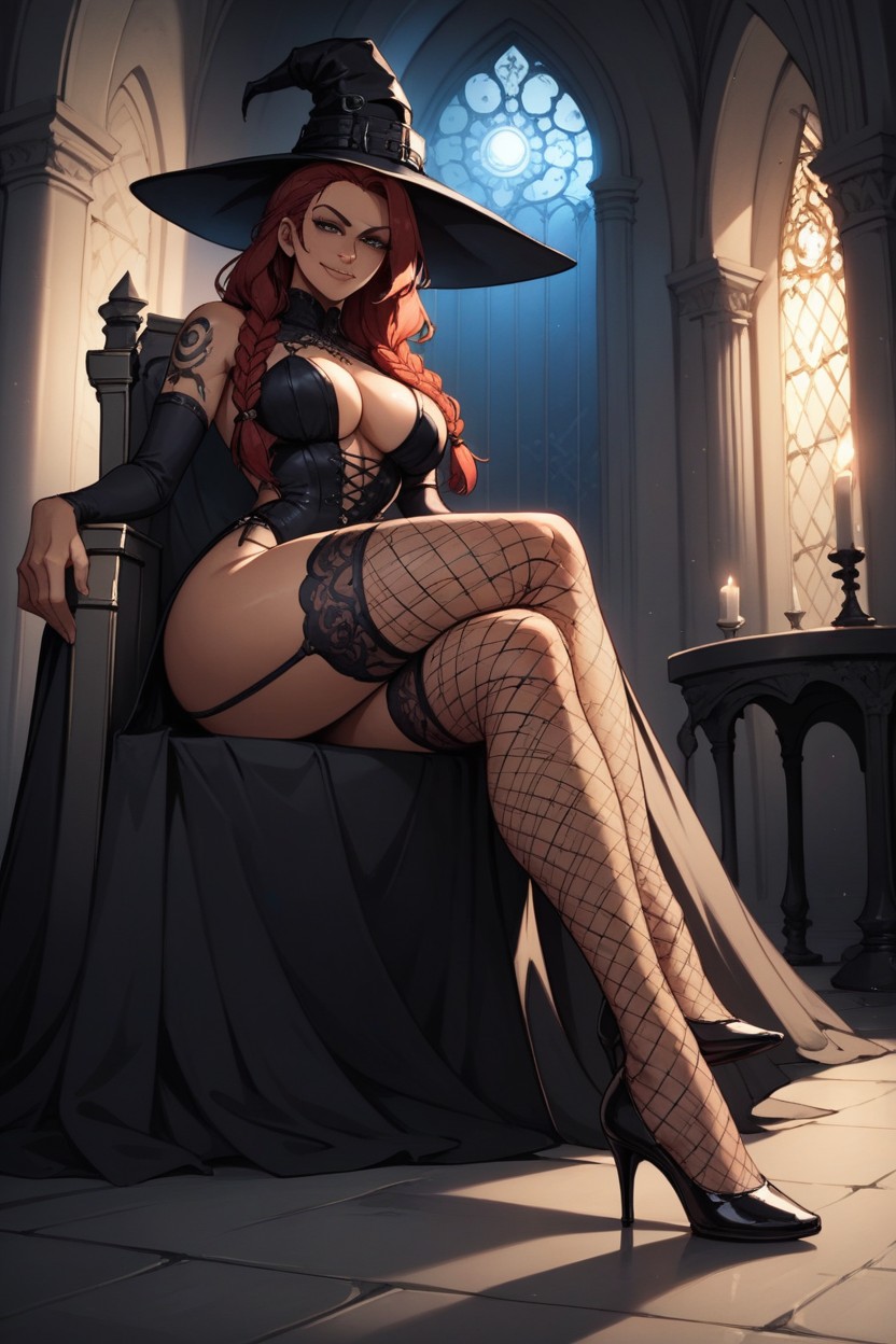 Black Hight Heels, Night, Indoors Hentai AI Porn