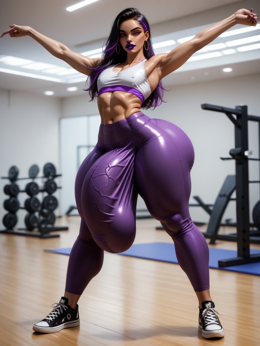 Yoga Studio, Earrings, Yoga Pants AI Gay Porn
