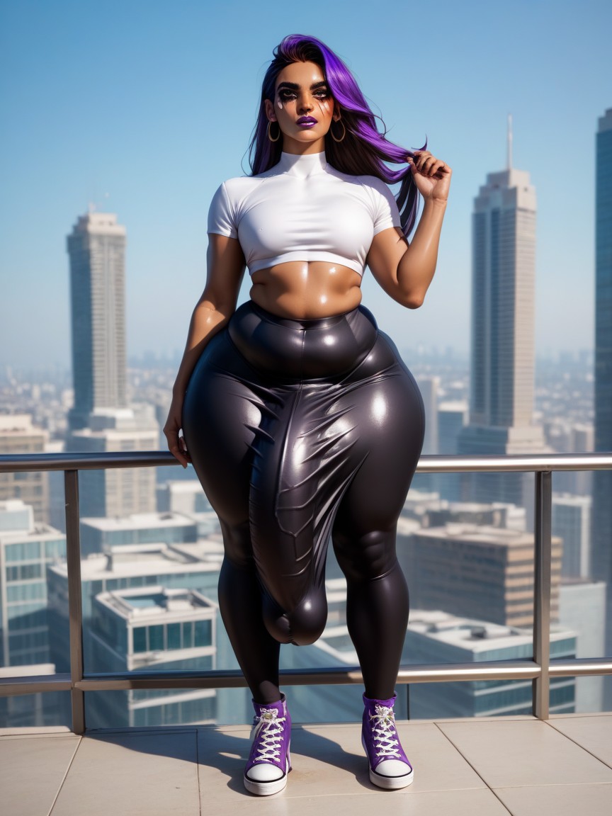 Thick Lips, Feminine Face, Leggings AI Gay Porn