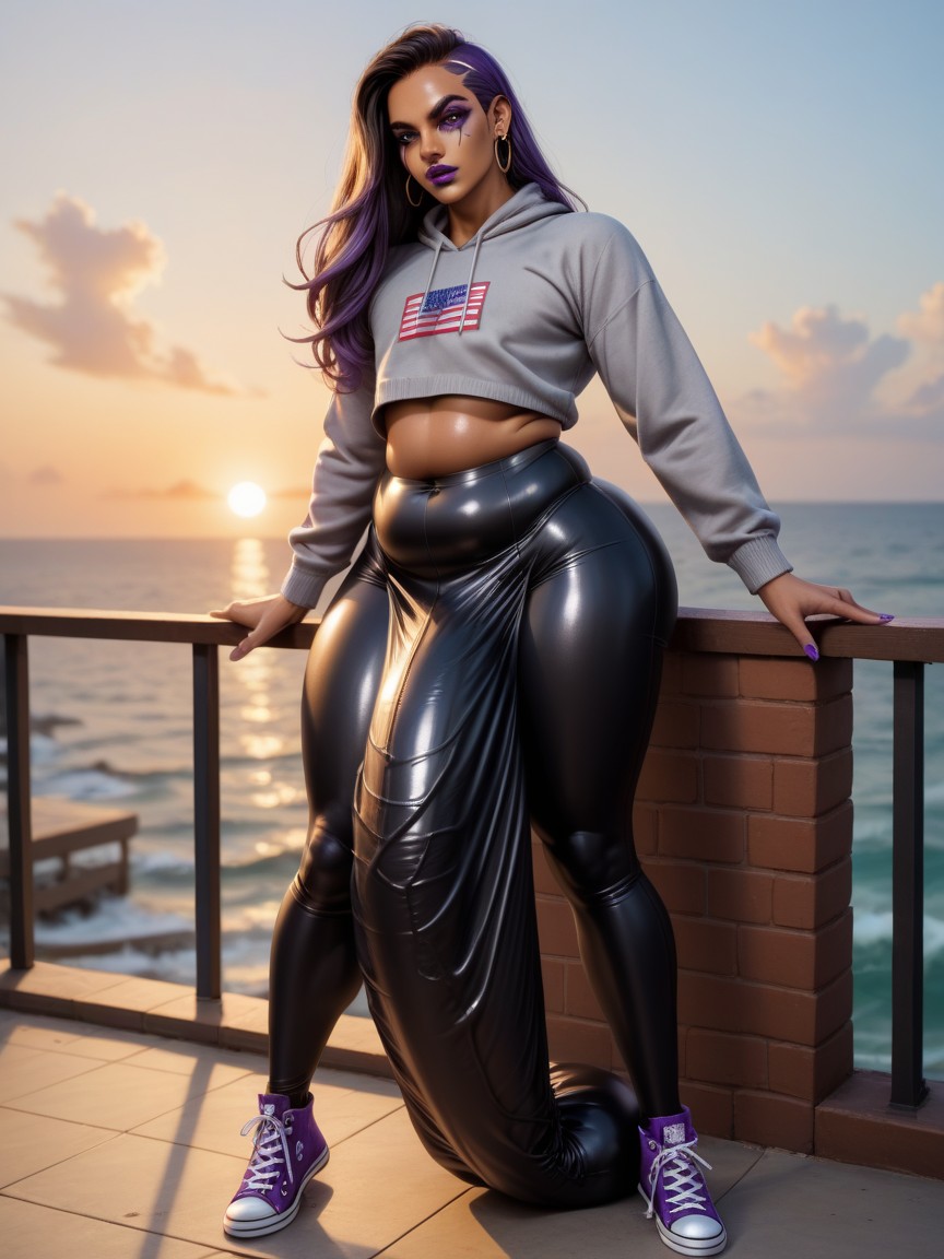 Shiny Skin, Oiled Skin, Latina AI Gay Porn