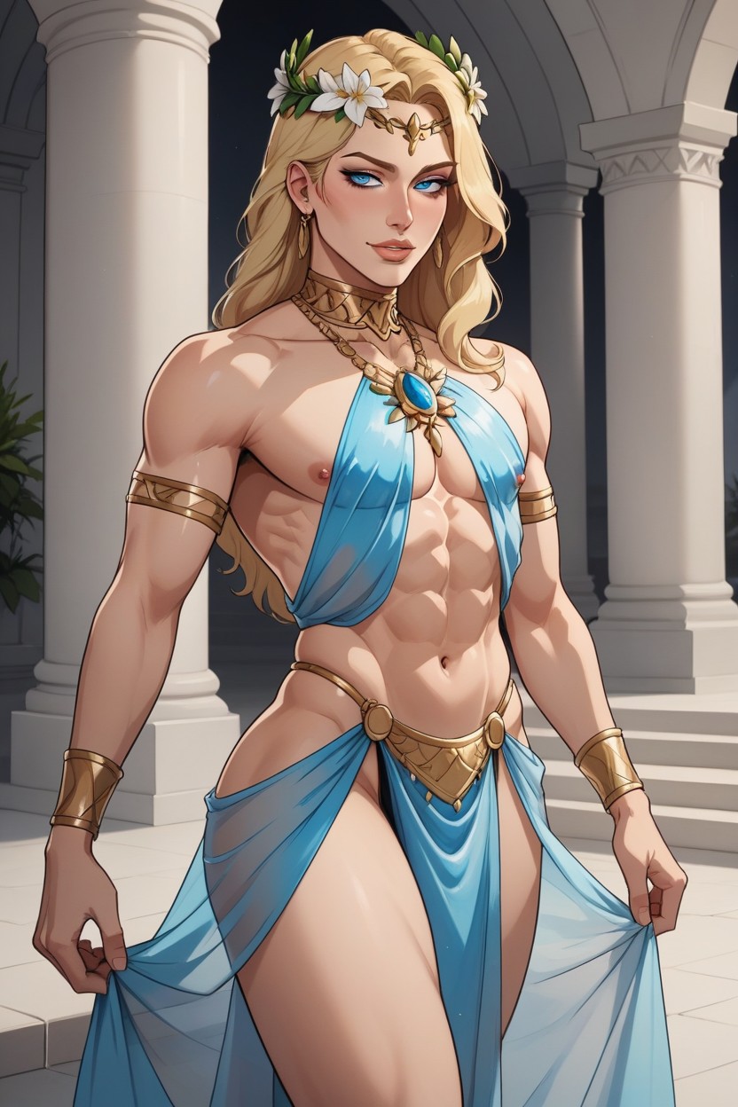 Laurel Crown, Greek Clothing, Crossdressing AI Gay Porn