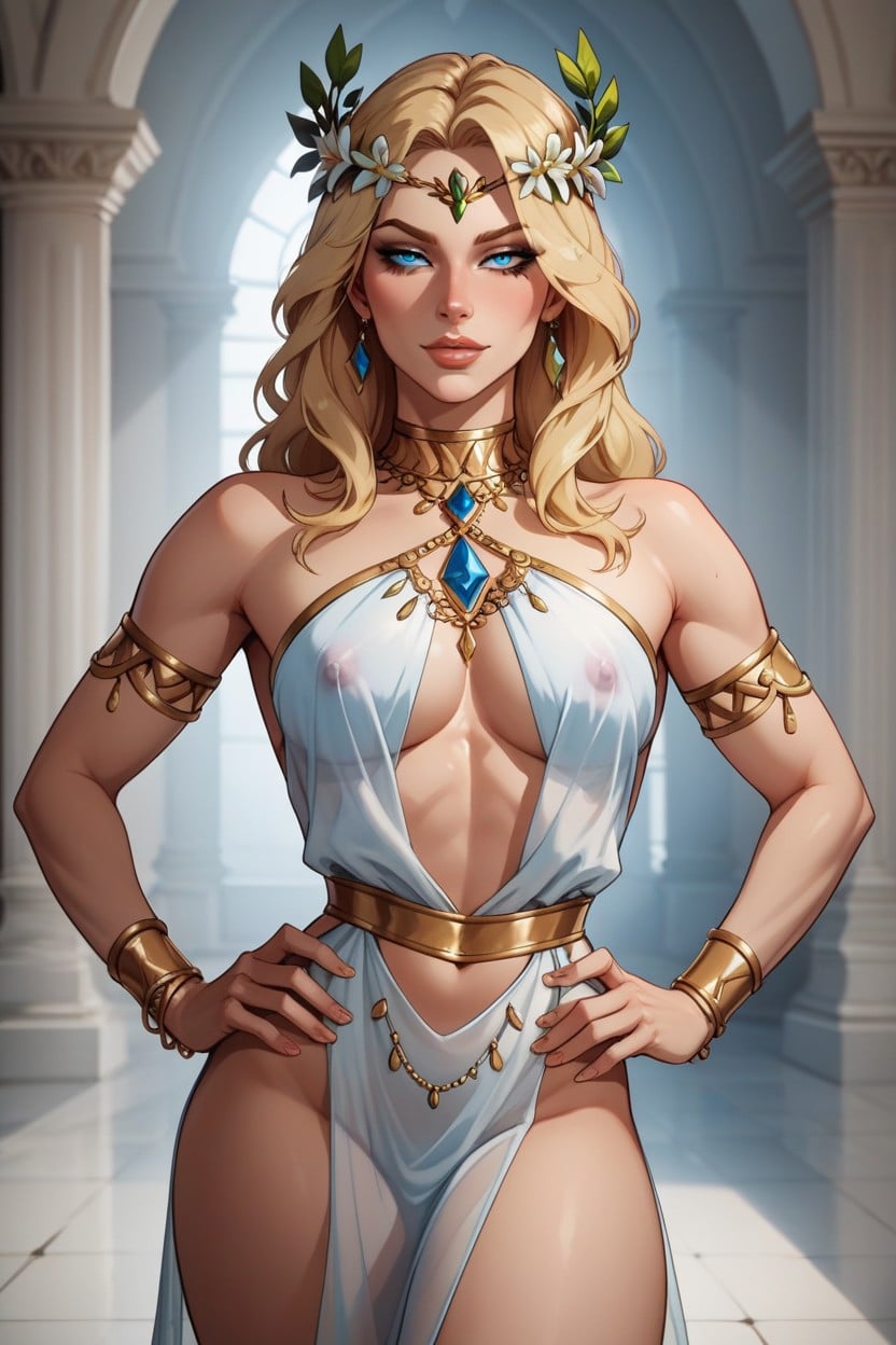 Thighs, Seductive Look, Crossdressing Hentai AI Porn