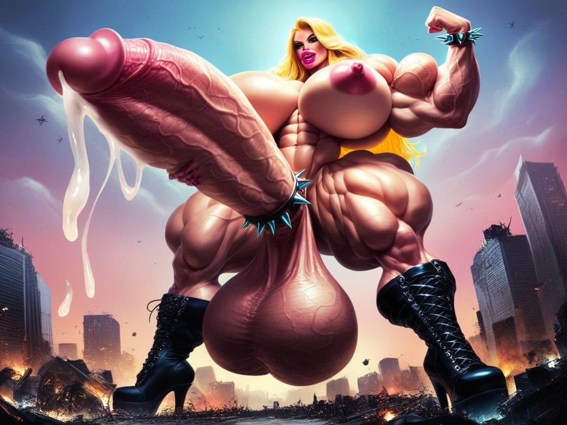 Bimbo, Boots, Amazon Shemale AI Porn