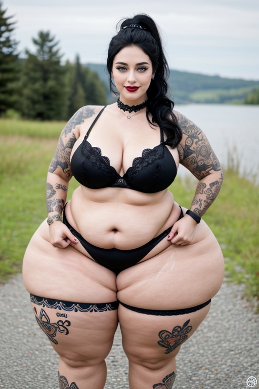 Tattoos On Legs, Tattoos On Arms, Pierced Navel AI Porn