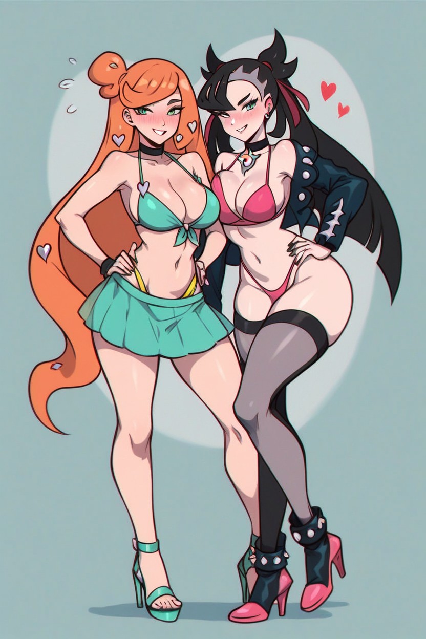Four, Cleavage, Thong Hentai AI Porn