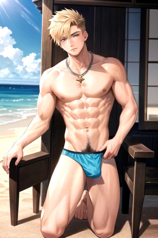 Blue Eyes, Blush, Starfish AI Gay Porn
