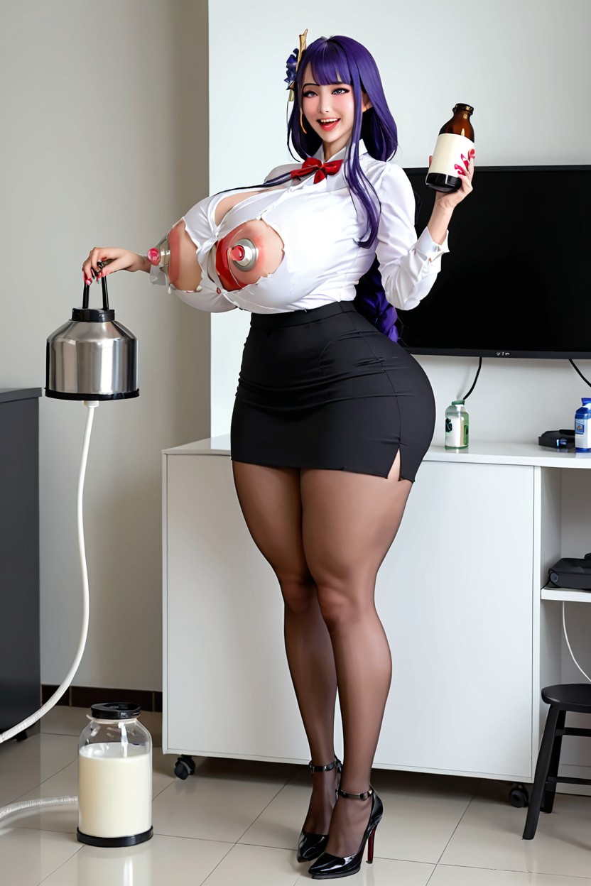 Enormous Hyper Breast Feeding, Extremely Giant Massive Breasts, Octane Render Asian AI Porn