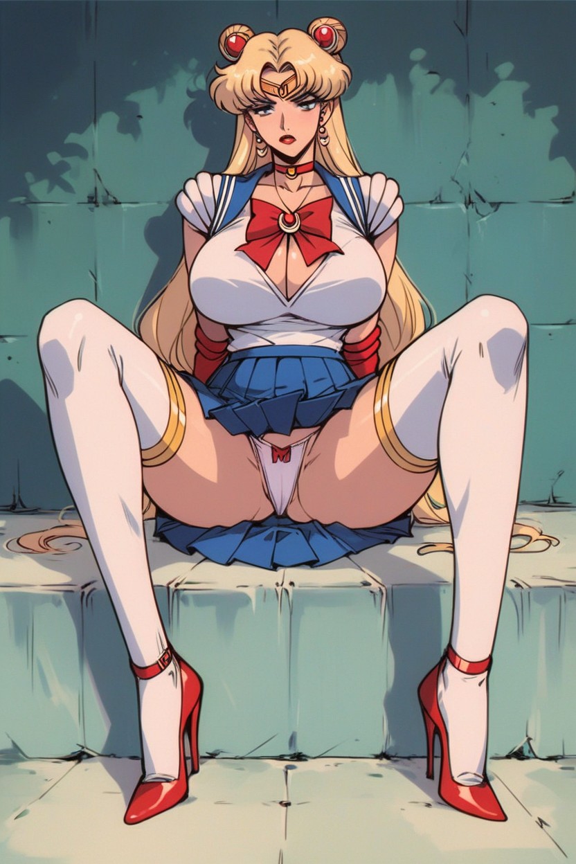 Disgusted, Full Body, Usagi Tsukino From Sailor Moon Furry AI Porn