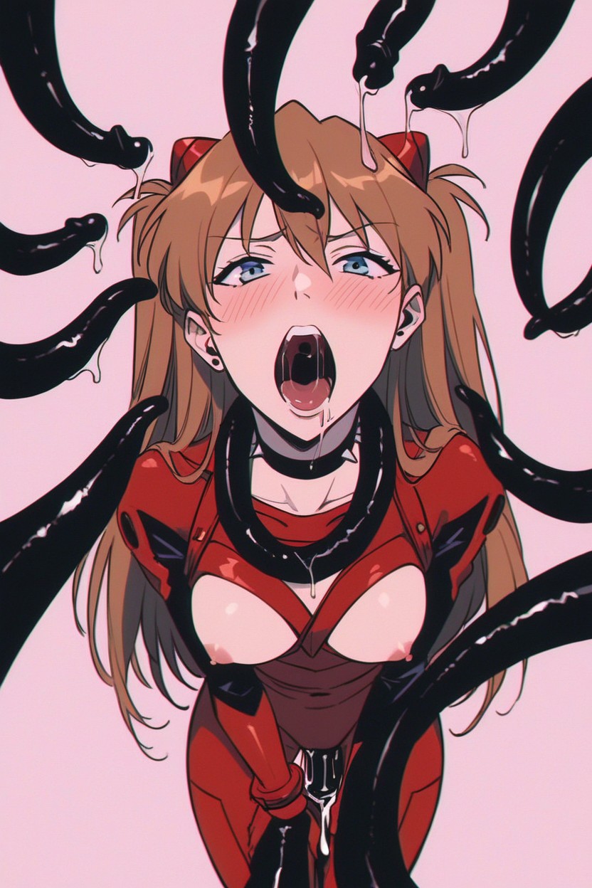 Orgasm, Red Bodysuit, Embarrassed Hentai AI Porn