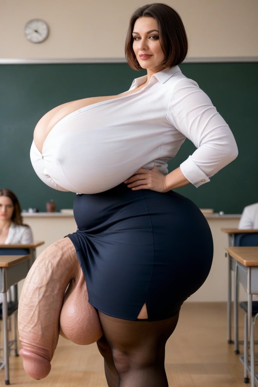 30+, Exaggerated Gigantic Penis, 1 Person Shemale AI Porn