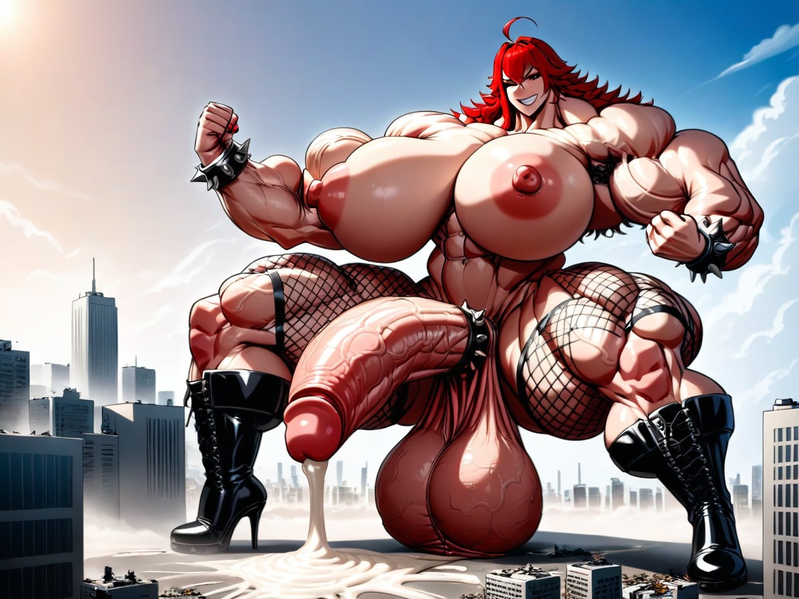 Fishnets, Hyper Balls, Macro Shemale AI Porn
